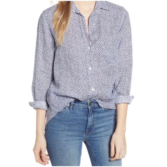 Grayson The Hero Shirt 100% Linen Bird Print Button Up Shirt 2 Size Small - Picture 2 of 11